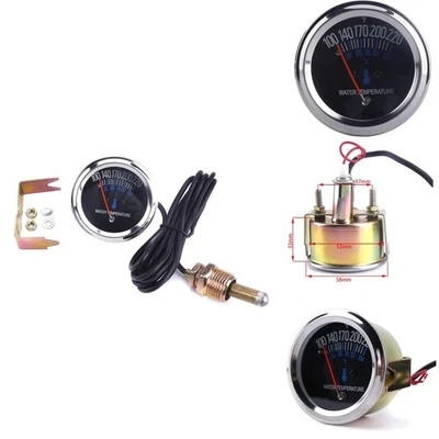 52mm Mechanical Car Water Temperature Gauge - Celsius & Fahrenheit Display - Image 1 of 4