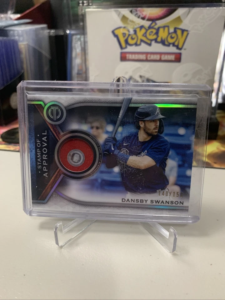 Dansby Swanson 2021 Topps Tribute Game Used Memorabilia /150 Braves Cubs NLDS - Image 1 of 4