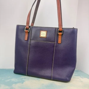Dooney & Bourke Lexington Tote Bag Purple Pebble Grain Shopper Schultertasche - Bild 1 von 17