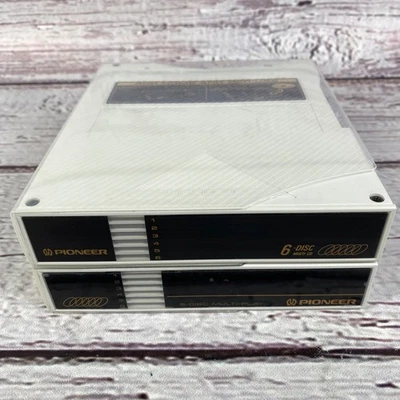 Cargador Cartucho CD Pioneer 6 Discos Multi-Play Lote de 2 con Fundas Blanco Foto 1 de 3