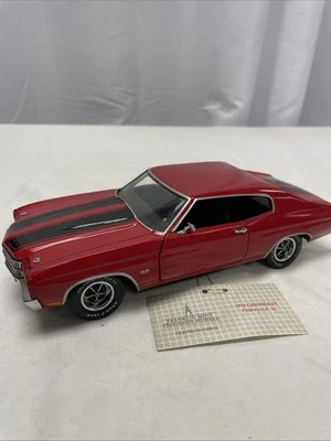 Franklin Mint 1:24 1970 Chevelle SS 454 "Cranberry Red" Limited Edition No Box - Image 1 of 4