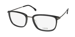NEW LOZZA VL2307 EYEGLASS FRAME MENS RECTANGULAR 54-19-140 BLACK PLASTIC - Picture 1 of 8