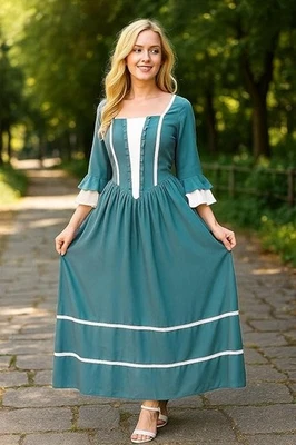 Vestido para mujer Pioneer Prairie Colonial Guerra Civil Rayón Foto 1 de 4