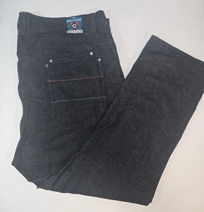 Pantalones de mezclilla Y2K Coogi para hombre W52 L32 negros pierna recta Australia Hip Hop Street - Imagen 1 de 6