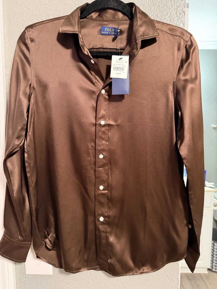 Blusa para mujer Polo Ralph Lauren seda Charmeuse Foto 1 de 1