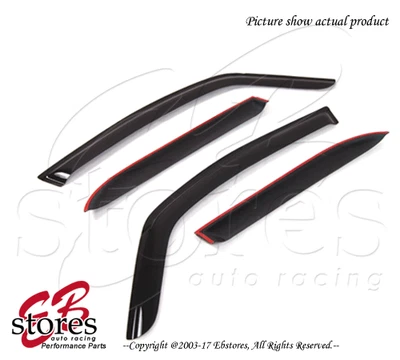 Deflector de visera de canal de salida teñido de humo 4 piezas para Suzuki SX4 Crossover 2008-2010 Foto 1 de 3