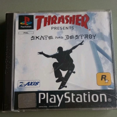 ps1  Thrasher: Skate and Destroy (Sony PlayStation 1, 1999) - Image 1 of 3