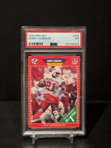 1989 Pro Set Football Barry Sanders Rookie RC #494 PSA 7 Detroit Lions HOF - Picture 1 of 3