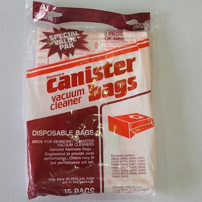 Sears Kenmore Canister Vacuum Cleaner Bags 14 Genuine 20-5055 2050555 OEM 5055 - Image 1 of 4