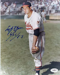 FRÜHE WYNN CLEVELAND INDIANER SIGNED AUTOGRAMM BESCHRIFTET 8X10 FOTO JSA - Bild 1 von 2