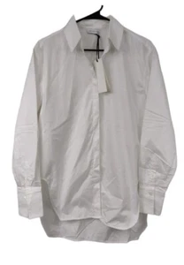 NWT Lattelier Clean Cotton White Dress Shirt With Removable Collar Women's Small - Picture 1 of 5