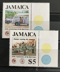 JAMAICA - 1988 125TH ANNIV OF THE RED CROSS NHM SET SG 720-721 - Picture 1 of 1