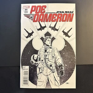 Poe Dameron #1 Star Wars Variante 1:200 Marvel John Cassaday Incentive Sketch - Bild 1 von 10