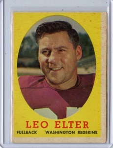 1958 Topps FB Leo Elter Washington Redskins #25 ⭐️💥🎯 En muy buen estado - Imagen 1 de 2
