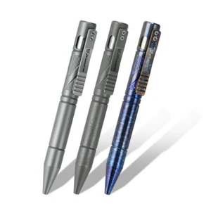 Titanium Ballpoint Pen Bolt Action Signature Writing Pocket Pen Business Office - Picture 1 of 12