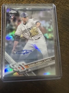 Actualización Topps Chrome 2017 - Autógrafos refractores #HMT37 Dinelson Lamet (AU, RC) - Imagen 1 de 2