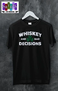 Camiseta Whiskey and Bad Decisions Trébol Tema Pub Irlandés, Camiseta Unisex - Imagen 1 de 5