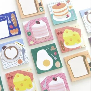 Lot 8 Korean Stationery Food Dessert Cake Egg Notepad Cute Kawaii Memo Pad Notes - Picture 1 of 8