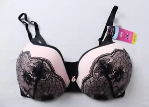Maidenform Women's Adjustable Push Up Underwire Bra EJ3 Black/Peach Size 38D NWT - Picture 1 of 3
