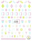 Nail Art 3D Decal Stickers Pink Blue Figures Crosses Ca029