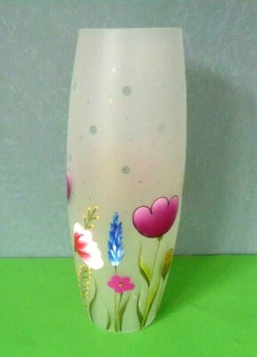 GILDE Dekovase mit Blüten weiss/bunt 40 x 14,3 cm - Bild 1 von 2