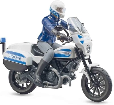 Modellino scala 1:16 Moto Bworld Scrambler Ducati della Polizia - Immagine 1 di 3