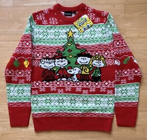 Large 40" inch chest Snoopy Peanuts Christmas sweater jumper Xmas by Nickelodeon