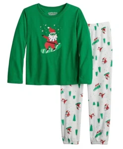 Jammies For Your Families Santa Ski Team Pajama Set Girls Size 7  NWT - Picture 1 of 8