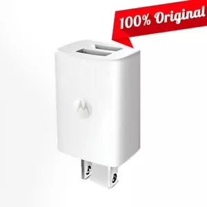 Original Motorola SPN5788 White Dual-USB Wall Charger Adapter for Android Tablet - Picture 1 of 8