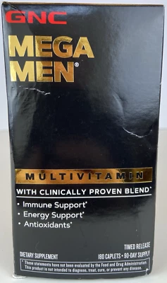 Multivitamínico GNC Mega Men, liberación programada, 180 cápsulas exp. 07/2026 - NUEVO Precintado Foto 1 de 4