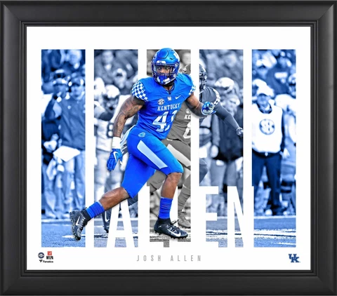 Josh Allen Kentucky Wildcats Framed 15x17 Player Panel Collage Cover