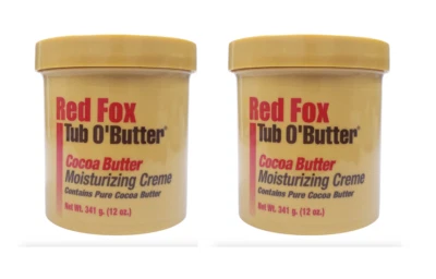 Red Fox Wanne O'Butter Kakaobutter Feuchtigkeitscreme 12oz 341g - 2er-Pack - Bild 1 von 2