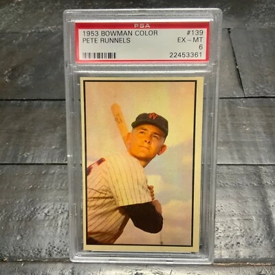 1953 Bowman Color Pete Runnels #139 *Senators* PSA 6 EX-MT - Image 1 of 2
