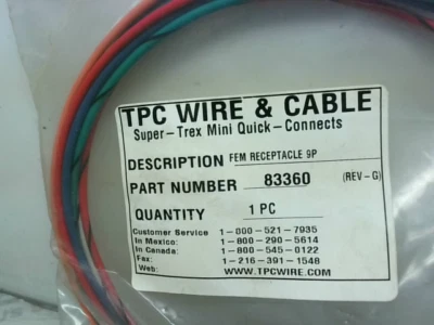 Receptáculo hembra TPC 83360 9 polos - sellado de fábrica Foto 1 de 3