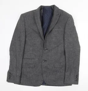 Limehaus Mens Grey Wool Jacket Blazer Size 38 Regular - Picture 1 of 10