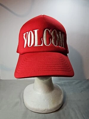 Vintage Genuine Red Volcom Snap Back  Ball Cap / Hat Adjustable Trucker cap - Image 1 of 4