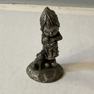 '80 Hallmark Little Gallery PURRFECT FRIENDSHIP Betsey Clark/cat pewter figurine - Picture 1 of 8