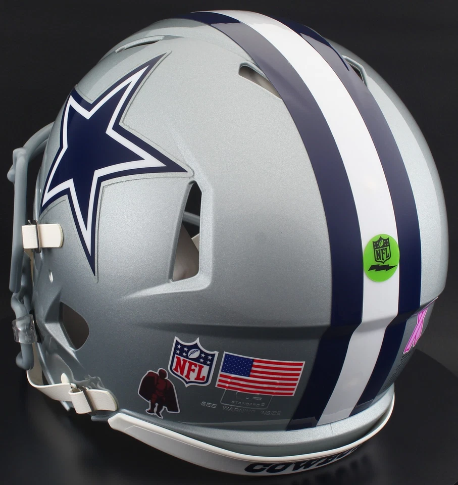 Casco de fútbol americano auténtico tamaño completo DALLAS COWBOYS NFL Riddell VELOCIDAD Foto 1 de 4