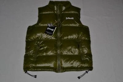 AUTHENTIC Schott NYC Nylon Down Filled Vest OLIVE GREEN ALL SIZES BRAND NEW - Image 1 of 4