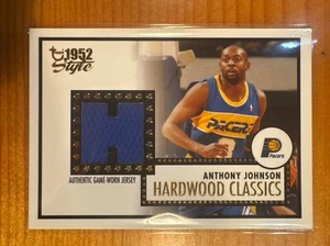 2005-06 Topps Anthony Johnson #HCR-AJ Game Worn Jersey Patch - Indiana Pacers - Picture 1 of 2