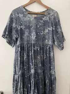 GORMAN Jungle Blues Camilla Perkins Collab Denim Swing Dress Size XS Fit 6-10 - Picture 1 of 6