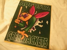Vintage 1994 Augusta GreenJackets Green Jackets Baseball Program vs. Charleston