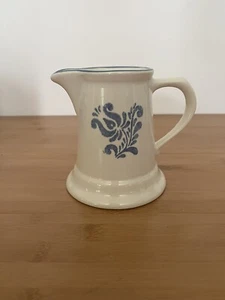 Pfaltzgraff Yorktowne Blue Glossy Creamer Pitcher 4.75” - Picture 1 of 5