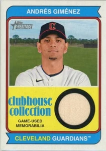 2023 Topps Heritage Clubhouse Collection Bat Relic CCR Andres Gimenez Guardians - Picture 1 of 1