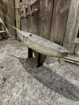 Wooden Pond Yacht Model Sail boat Boat Stand Antique Lakehouse Lake cabin sea - Image 1 of 4