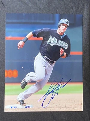 Foto autografiada por Jeremy Hermida Florida Miami Marlins 8x10 ~ certificado de autenticidad Foto 1 de 3