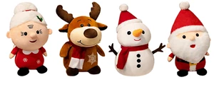 Plush Christmas Toys 15" Cute Stuffed Soft Toys Decor Santa Snowman Elk Granny - Picture 1 of 14