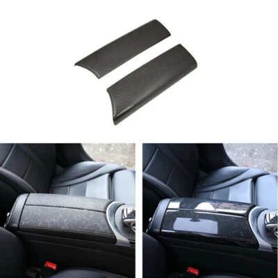 For Mercedes Benz E Class W213 2016-2023 Carbon Fiber Center Armrest Box Cover  - Image 1 of 4