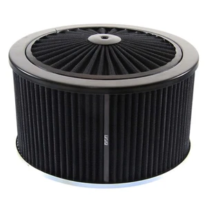 Extraflow All Black Air Cleaner Filter 9"x 5" Assy fit Holley 5-1/8" Base - Bild 1 von 3