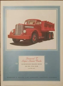 1940 vintage Diamond T automobile print ad. 100,000 miles a year, red - Picture 1 of 1